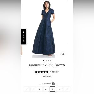 NWT-Navy evening  dress. See description in photo. Runs a size small.